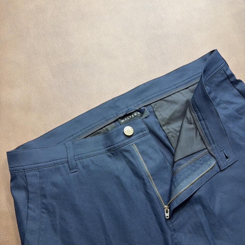 Walter Sky Pants Mens 36 Tall Navy Blue Performance Chino Pant 36x35 Taper Mint!